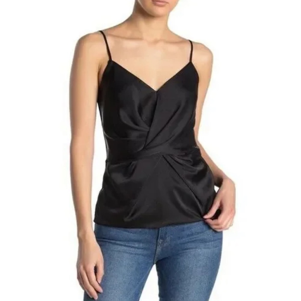 Bailey 44 Black Drape Twisted Front Elize Camisole